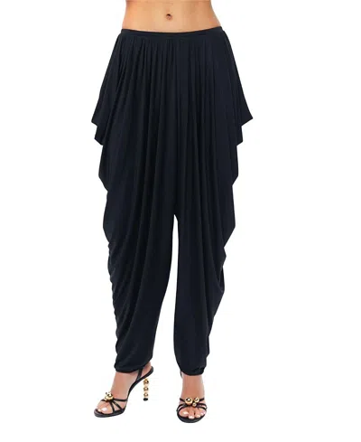 Nocturne Draped Relaxed-fit Pants In Black