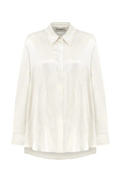 Nocturne Draped Shirt In White