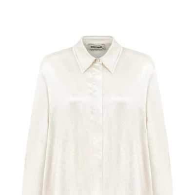 Nocturne Draped Shirt In Ecru