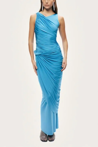 Nocturne Draped Sleeveless Maxi Dress In Multi
