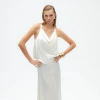 Nocturne Draped Top In Ecru