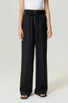 Nocturne Drawstring Waist Relaxed Pants In Black