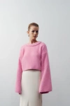 Nocturne Embellished Knit Sweater In Pink