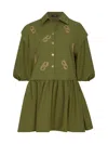 Nocturne Embroidered Balloon Sleeve Dress In Multi