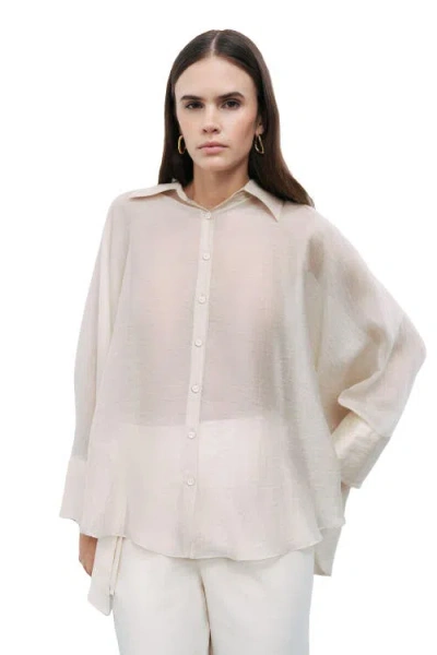 Nocturne Embroidered Detailed Shirt In White