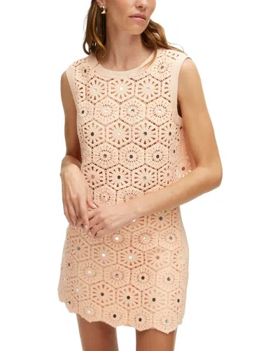 Nocturne Embroidered Linen-blend Blouse In Pink