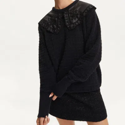 Nocturne Embroidered Sweater In Black