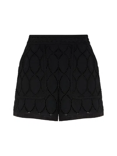 Nocturne Embroidered Wide-leg Shorts
