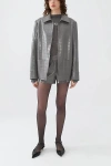 Nocturne Faux Leather Jacket In Grey, Women's At Urban Outfitters In Gray