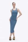 Nocturne Fitted Maxi Dress In Blue