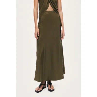Nocturne Flared Midi Skirt In Brown