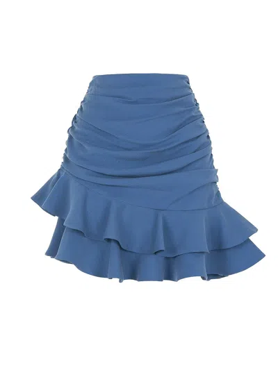 Nocturne Flounced Mini Skirt In Multi