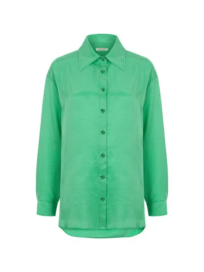 Nocturne Flowy Oversized Shirt In Green