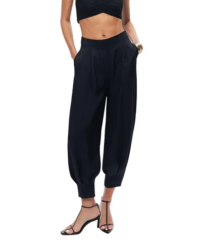 Nocturne Fluid Balloon-leg Pants In Black