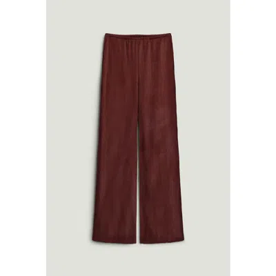 Nocturne Fluid Tailored Wide-leg Pants In Burgundy