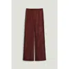 Nocturne Fluid Tailored Wide-leg Pants In Burgundy