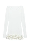 Nocturne Frill Detailed Jersey Mini Dress