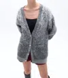 Nocturne Gradient Oversized Cardigan In Grey In Multi