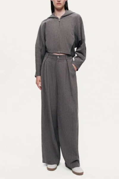 Nocturne High-rise Tailored Pants In Gray