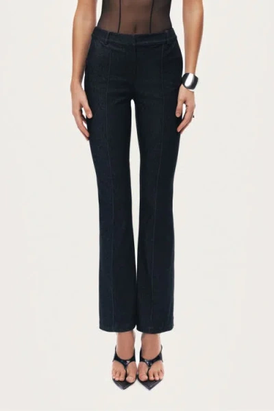 Nocturne High-rise Tailored Straight-leg Pants In Black