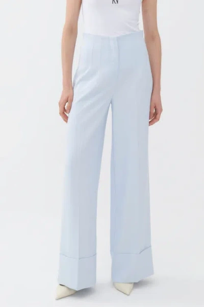 Nocturne High-waist Flowy Palazzo Pants In Blue