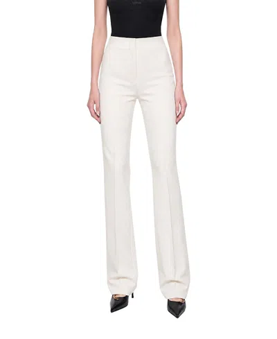 Nocturne High Waist Slit Hem Trousers In White