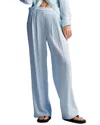 Nocturne High Waist Textured Pant In Blue