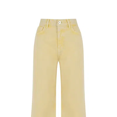 Nocturne High Waist Wide Leg Jeans In Gold