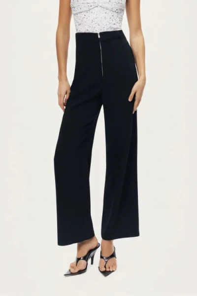 Nocturne High-waist Wide-leg Pants In Black