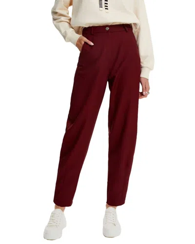 Nocturne High Waisted Boyfriend Jean In Red
