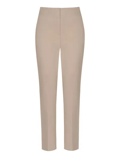 Nocturne High Waisted Fitted Pants In Beige