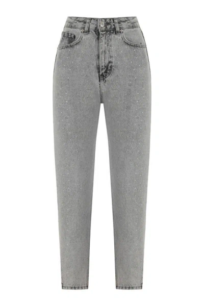 Nocturne High-waisted Jeans In Grey