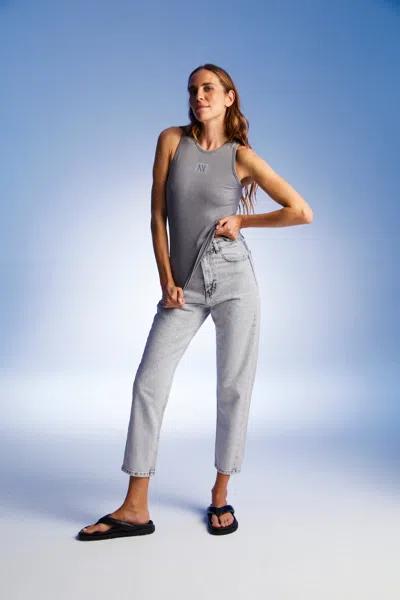 Nocturne High-waisted Jeans In Grey
