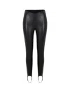 NOCTURNE HIGH-WAISTED STIRRUP FAUX LEATHER LEGGINGS