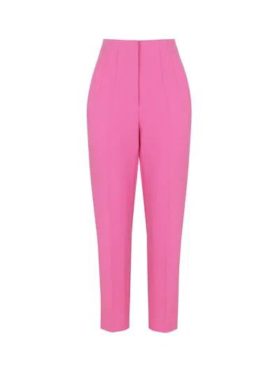 Nocturne High-waisted Tapered Pants In Pink