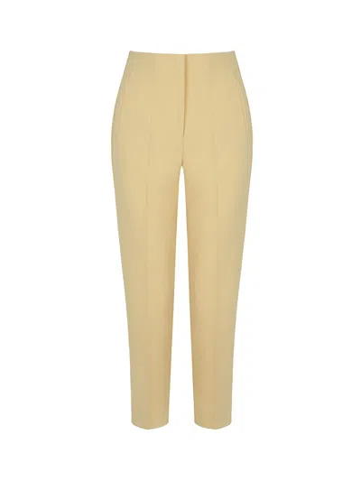 Nocturne High-waisted Tapered Pants In Yellow
