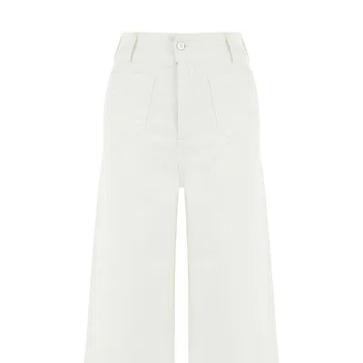 Nocturne High Waisted Wide Leg Jeans In White