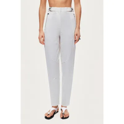 Nocturne High-waist Tailored Tapered Pants In White