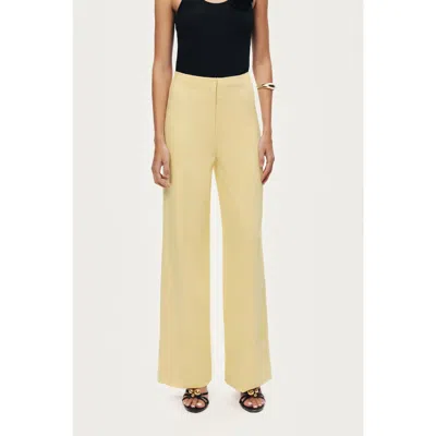Nocturne High-waist Tailored Wide-leg Pants In Yellow