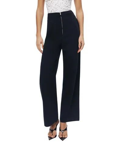 Nocturne High-waist Wide-leg Pants In Black