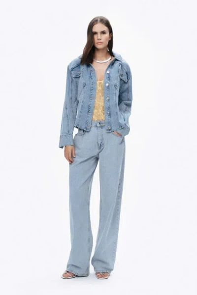 Nocturne Hooded Denim Jacket In Blue