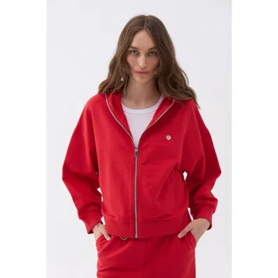 Nocturne Hooded Oversize Sweatshirt In Red