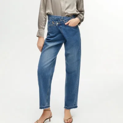 Nocturne Jeans With Asymmetric Closure In Blue