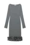 Nocturne Jersey Maxi Dress With Ruffle Detail