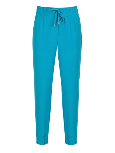 Nocturne Jogging Pants With Elastic Waistband In Blue