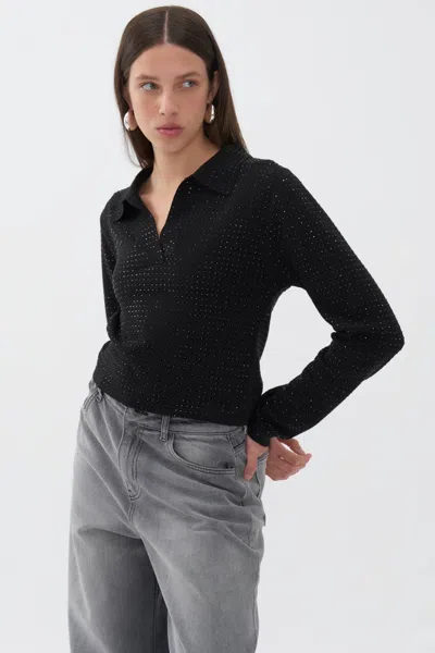 Nocturne Knit Polo Top
