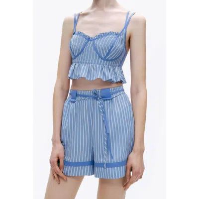 Nocturne Lace-up Mini Shorts In Blue
