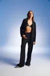 Nocturne Lapel Collar Jacket In Black