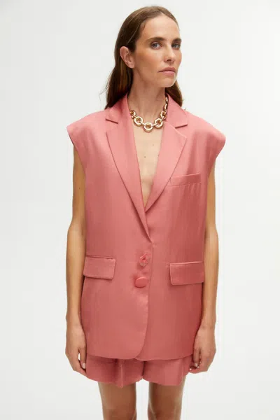 Nocturne Lapel Collar Vest In Multi
