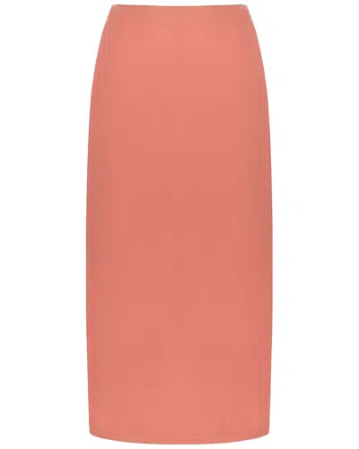NOCTURNE NOCTURNE LINEN-BLEND MIDI SKIRT